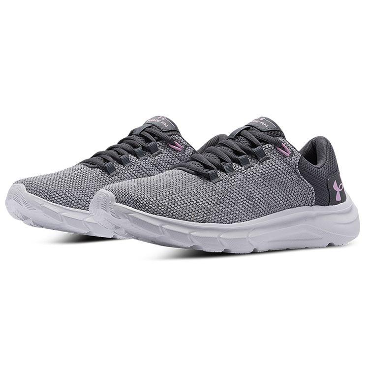 Under Armour Phade Rn Comfortable Fabric Low-Top Casual Running Shoes Women Sneakers Peach Gray 3023434-101