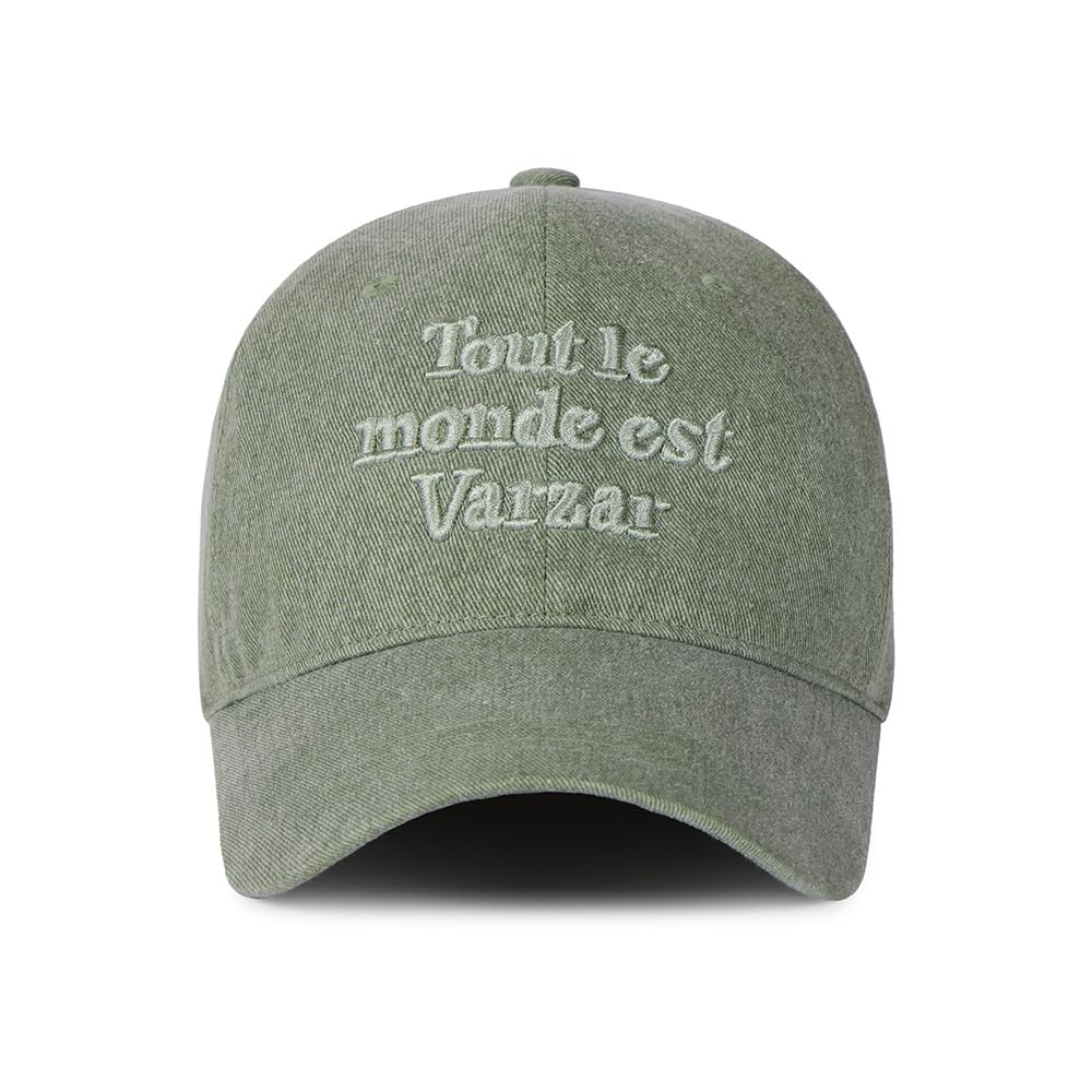 VARZAR TMV Надпись Бейсболка Пигмент Хаки Унисекс Глубокая Тулья Защита от УФ-лучей