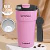 Coffee Cup Ceramic Liner Coated Thermos Cup For Women, Portable Accompanying Boys, Straw Outside, Double Drink Cold Water Cup