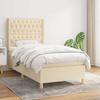 VidaXL Divan Bed with Mattress Cream 90x200 Cm Fabric - Model 3132206