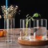 Transparent Glass Hydroponic Vase Modern Small Cylinder Flower Centerpiece Vases Use for Floral Wedding Home Decoration