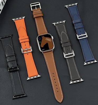 Кожаный ремешок для Apple Watch Band Series Ultra 8, 7, 6, 5, 4, 3, 2, 1 SE, 49 мм, 45 мм, 44 мм, 40 мм, мужской и женский браслет Iwatch Dermis