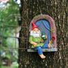 Drinking Dwarf Window Decoration, Creative Resin Outdoor Garden Tree Hanging Decoration, Hanging Crafts Landscape