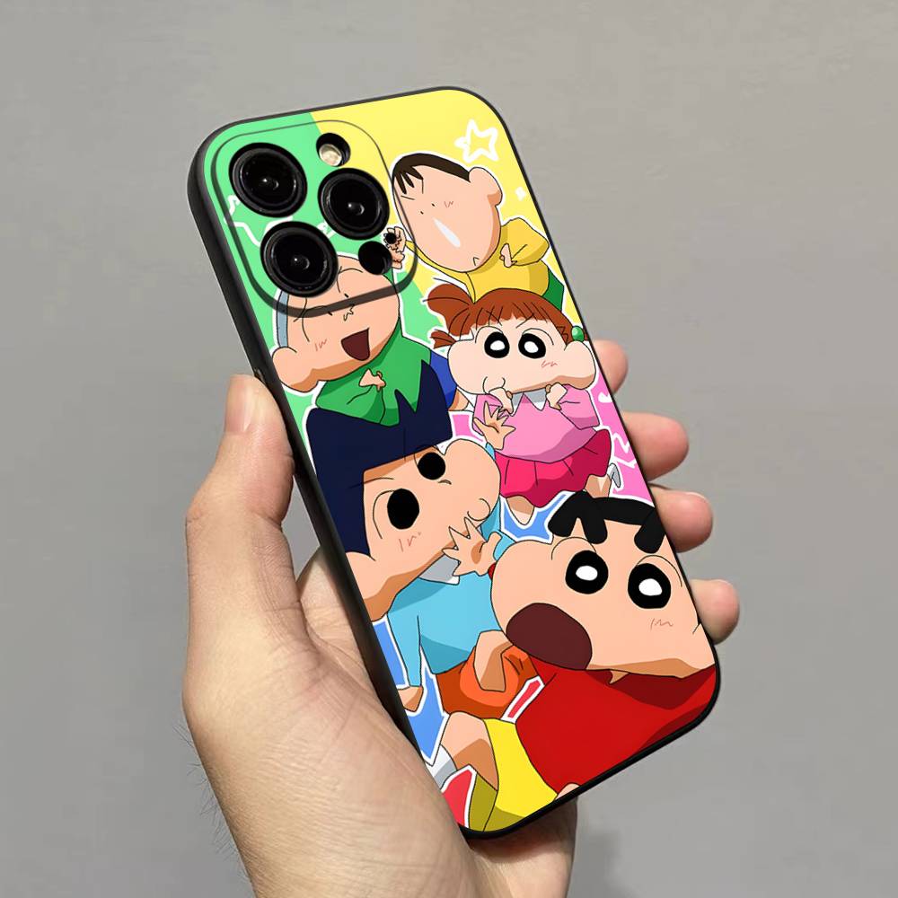 Аниме Чехол для телефона Крейон Шин-чан Для iPhone 17 Air 16 15 14 13 12 11 Pro Max 16 15 14 Plus Мягкий чехол из ТПУ