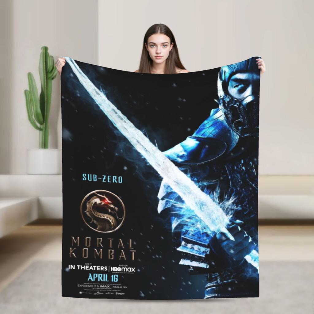 Пледы Скорпион Mortal Kombat MK11 Флис Забавные Теплые Пледы для Кровати Дивана Осень/Зима