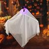 Хэллоуин Подвесные Светящиеся Призраки Уличный Летающий Белый Тканевый Призрак в Шляпе Ведьмы для Переднего Двора Патио Газона Сада Веранды Внутреннее Наружное Украшение