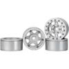 4PCS 1.55 inch Metal Beadlock Wheels Rim Hub RC Aluminum Alloy Wheel Replacement for 1:10 RC Rock Crawler Car for Axial 90069 D90 TF2 Tamiya CC01 MST