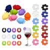 Silicone Wine Glass Identifiers Champagne Glass Charm Nonslip Wine Charm Suitable for Restaurants and Home Drinking Use