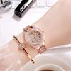 Trendy and Elegant Ladies' Watch, Light Luxury Diamond-filled English Watch, Waterproof Steel Strap Ladies' Watch