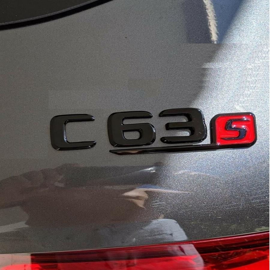 Chrome Black Letters Number Trunk Badges Emblems Sticker for Mercedes Benz W212 W213 C238 C207 S213 E63 S AMG FS9