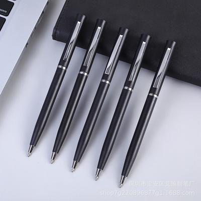 Творческая вращающаяся шариковая ручка, черная, маленькая, Gaoshi Can Print Logo, рекламная подарочная ручка для отеля