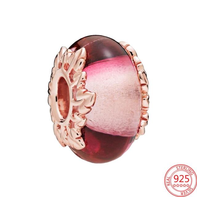 925 Sterling Silver Glass Beads Charms for Jewelry DIY Making Fit Original Bracelets Bangles for Women Gift