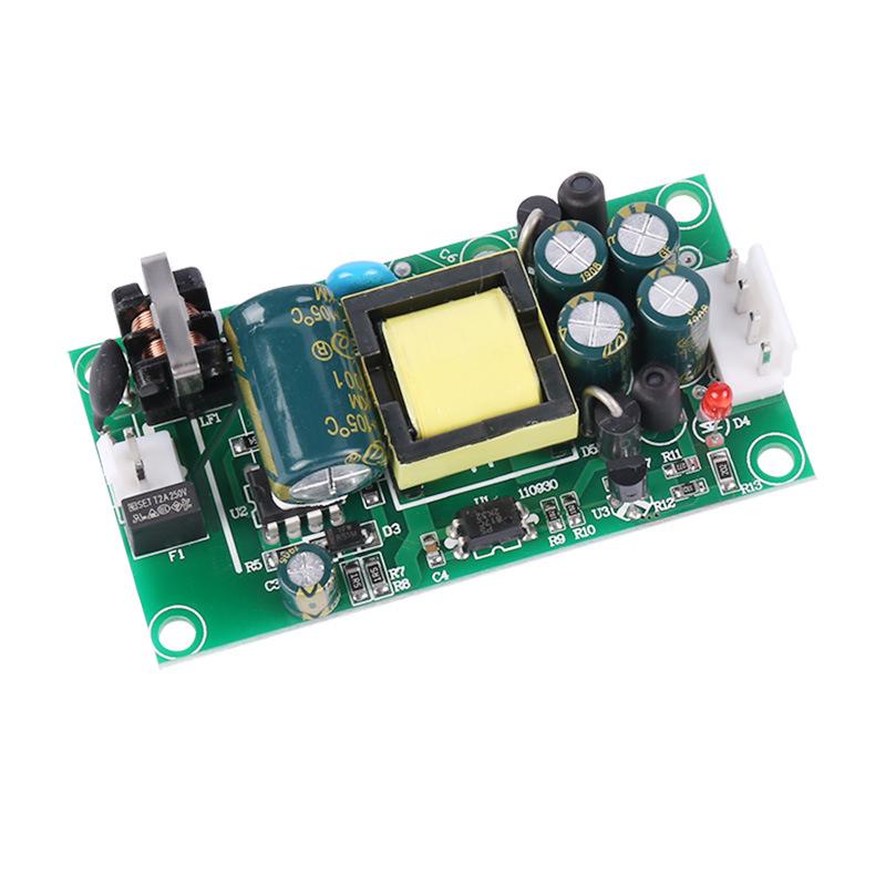 Dual 12V Power Supply Board: Positive/Negative Outputs with 5V, 15V, 24V Options, 17W DC Step-Down AC-DC Conversion.