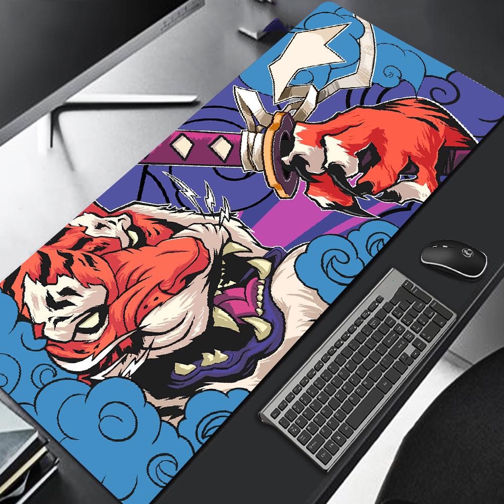 E-sports Tiger XXL Mouse Pad Gaming Laptops Mousepad Gamer Cute Carpet Rugs Keyboard Mat Desk Protector Anime Cartoon Mouse Pads