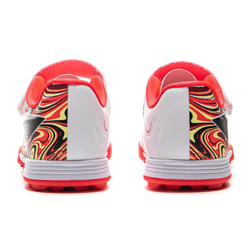 Li Ning Детские Удобные Повседневные Футбольные Бутсы из Синтетической Кожи Мужские Футбольные Бутсы Стандартные Белые Флуоресцентные Кристально-Красные Черные YSTV006-2