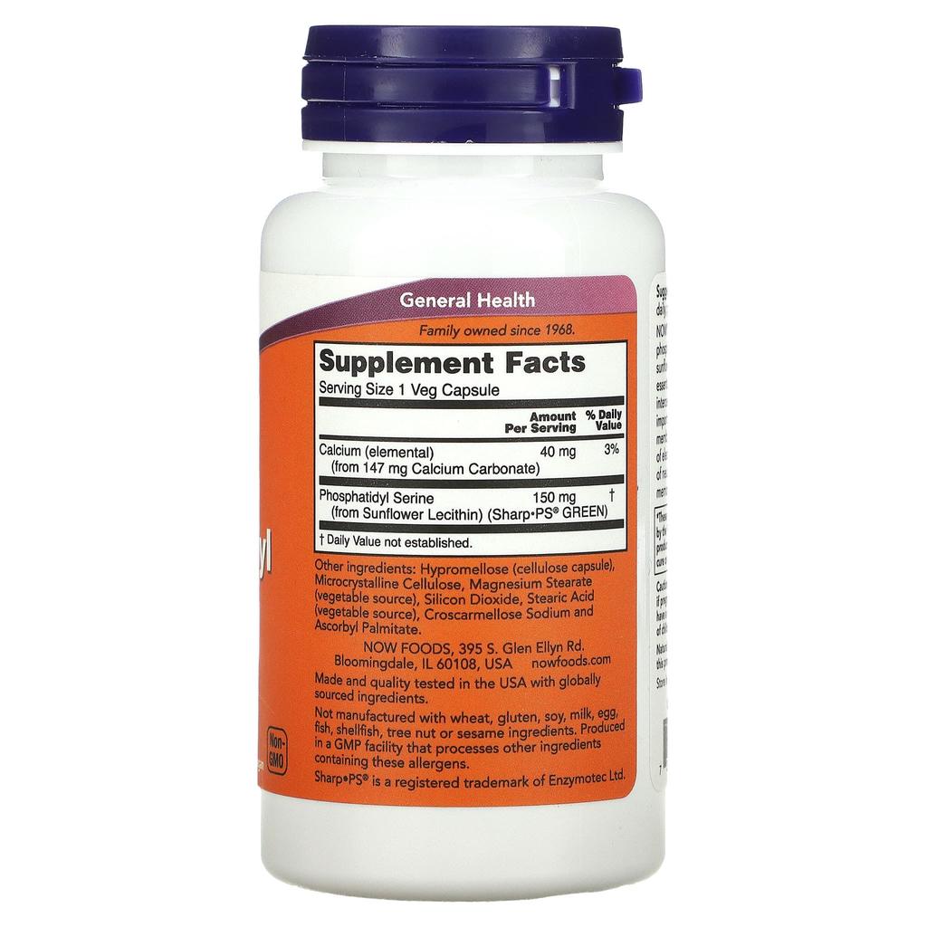 Now Foods Phosphatidylserine, Soy Free, 150 Mg, 60 Betty Capsules