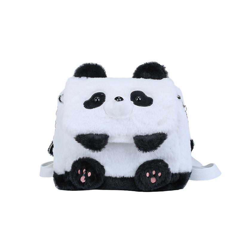 Милая мультяшная сумка-кукла панда, девичья, студенческая, кроссбоди, большая вместимость для хранения, двухплечевой маленький школьный рюкзак