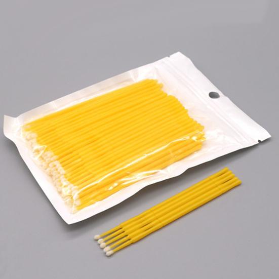 Тампоны 100 шт. Хлопчатобумажные одноразовые чистящие палочки, аппликатор для бровей, губ и ресниц