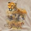 Wild Wings Unisex Adult Wildlife Cheetahs T-Shirt