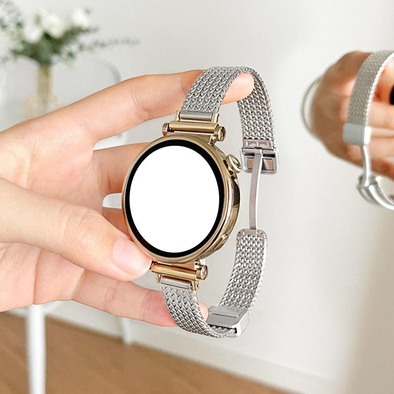 Металлический ремешок 18 мм, совместимый с Huawei Watch GT5 GT4 41 мм/GT5pro 42 мм, Роскошный женский ремешок для Huawei Watch 5 42 мм