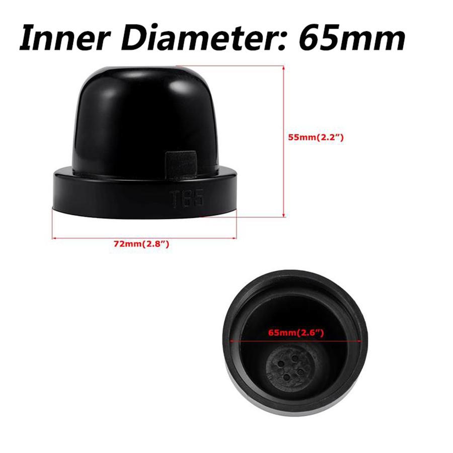 2Pc Dust Boot Inner Dia Rubber Housing Seal Cap Dust Cover for Car LED Headlight