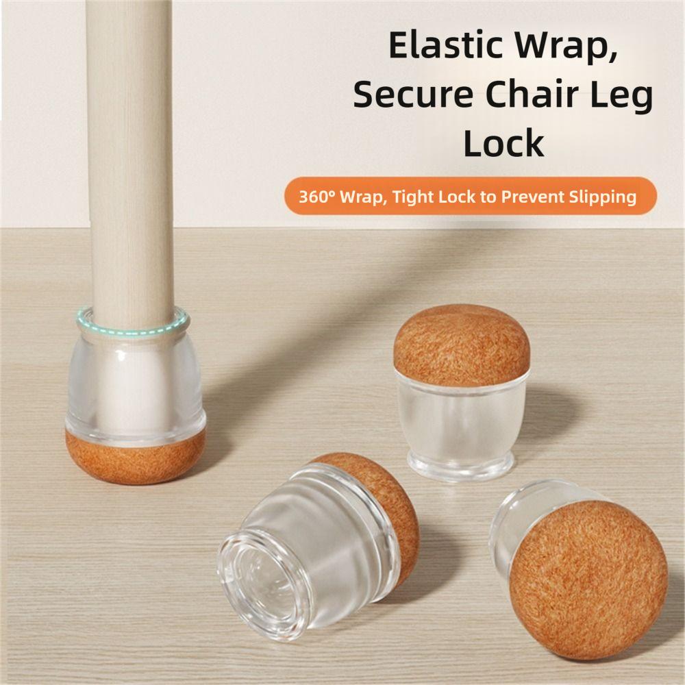 8PCS Thickened Leg Pad Upgraded Felt Table Foot Protective Cover Chair Leg Cover Table Protection