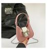 Stylish Pu Bowknot Saddle Handbag For Women Versatile For Casual Commuting