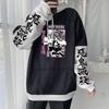 Demon Slayer Anime Kawaii Pink Hoodies Loose Casual Streetwear Harajuku Aesthetic Kanroji Mitsuri Graphics Patchwork Sweatshirts