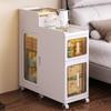 Bathroom Storage Cabinet Multifunctional Hidden Storage Cabinet Modern Design Cart for Bathroom or Living Room for Jewelry Use