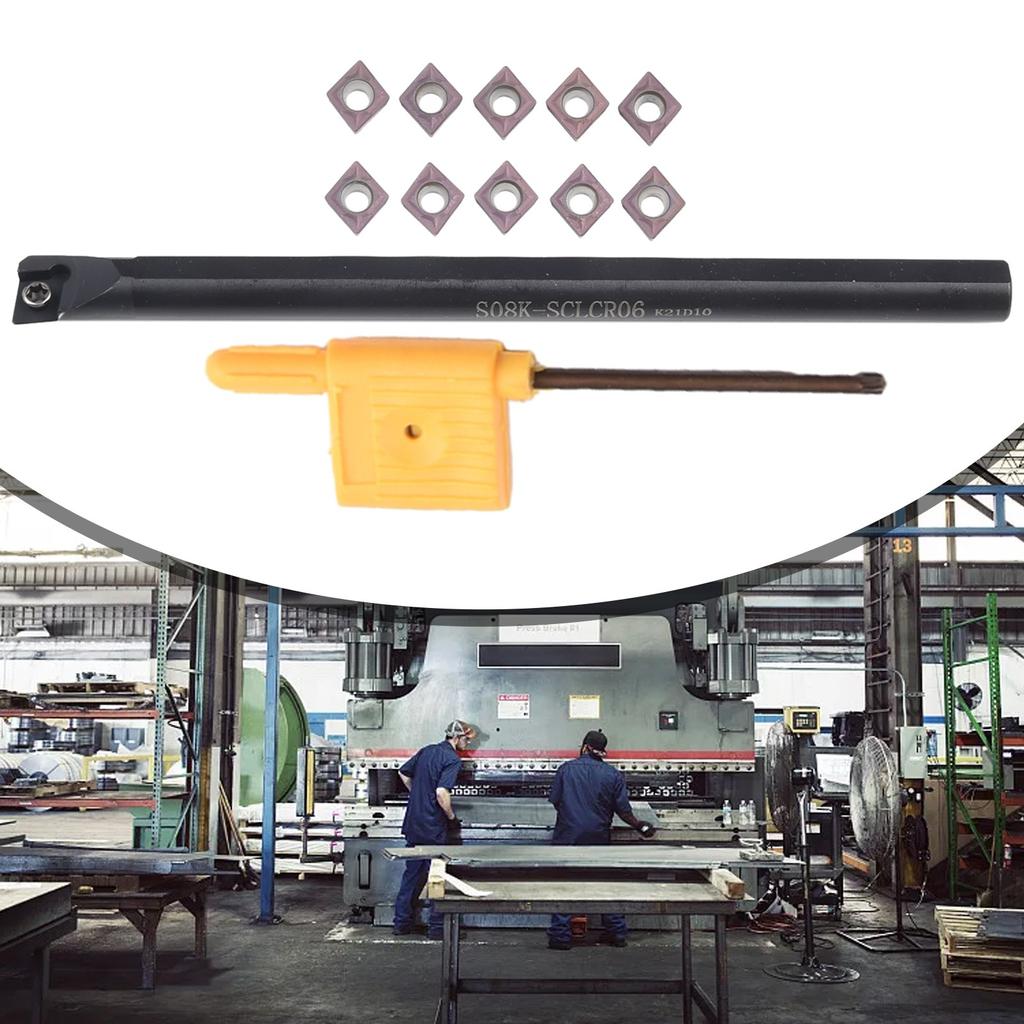 8mm S08K-SCLCR06 Lathe Turning Holder Boring Bar + CCMT060204 Rt CCMT21.51