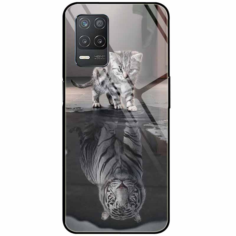 Закаленное Стекло Чехол Для Realme Narzo 30 5G Чехол Narzo30 Жесткий Защитный Задний Funda для Realme 8 5G Стекло Realme8 5G Coque Милый