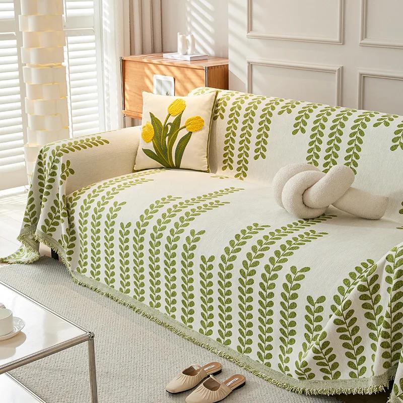 Полотенце для дивана в скандинавском стиле из шенилла с кисточками в стиле бохо с геометрическими узорами для гостиной, повседневные чехлы для дивана, одеяла для кроватей