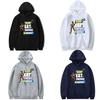 Printed Game Fortnite Sleep Eat Fortnite Repeat Casual Long Sleeve Hoodie Cotton