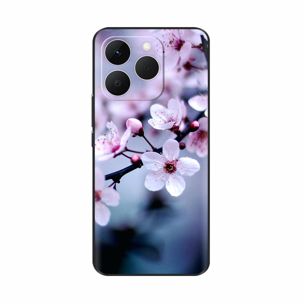 Для Realme 15T 5G Чехол Мягкий Силиконовый Бампер Мультяшный Цветок Череп Рисунок Задняя Крышка Для Oppo Realme 15T 15 T Чехлы Для Телефона Funda
