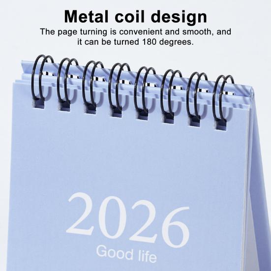 Мини настольный календарь на 2026 год со стикерами, Планировщик ритуальной жизни, Портативный стоячий перекидной настольный календарь