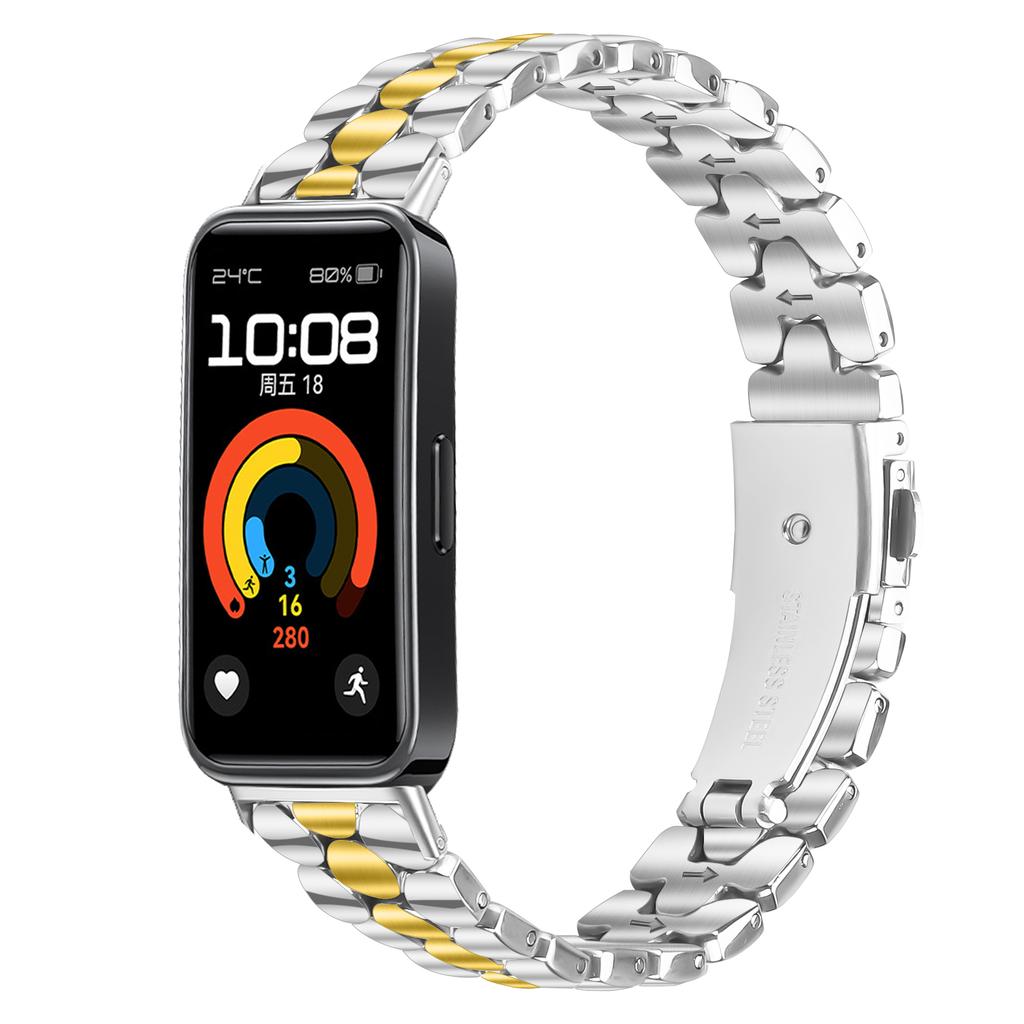 Металлический ремешок для часов Huawei Band 10/9/8, из нержавеющей стали с гальваническим покрытием, в форме жемчуга, наручный ремешок