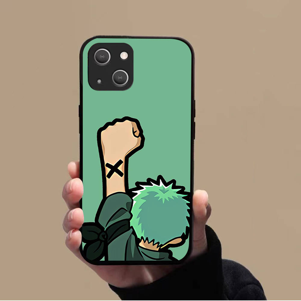 KK-41 One Piece Poster Soft Black Case for iPhone XR 14 15 11 12 13 6 7 8 X XS Pro Max Samsung S22 S23 S21 S24 FE Ultra S8 Plus