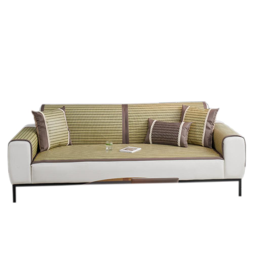 Летняя подушка для дивана Летний коврик Cool Pad Летний коврик из ротанга Ice Silk Гостиная Нескользящая универсальная тканевая кожаная подушка Простая современная