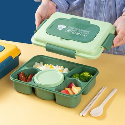 Ланч-бокс Yousheng Bento с герметичной коробкой для соуса, многосекционная коробка для закусок, контейнеры для приготовления еды для школы, офиса, пикника