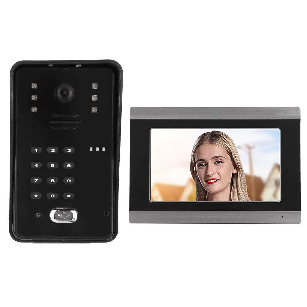Проводная система видеодомофона 7-дюймовый WiFi 1080P проводной видеодомофон с функцией контроля доступа IC