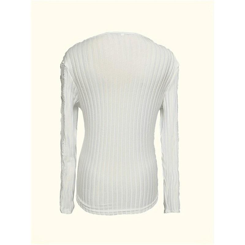 Модная кружевная футболка слим для женщин Сексуальная