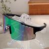 Мужские спортивные солнцезащитные очки оверсайз Новинка Панк Зеркальные Для улицы Лыжная маска Модные Обтекаемые Анти-УФ Очки для езды