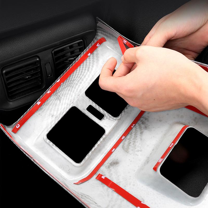 For Toyota RAV4 XA50      2024 2025 Hybrid ABS Car Rear Armrest Air Outlet Trim Panel Pad Cover Sticker