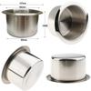 Stainless Steel Cup Drink Holder Polish for Marine Auto Truck Camper RV Pack of 4