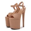 Sexy Women Pole Dancing Nightclub Shoes Platform Party Rivet Ankle High Heels Stripper Sandals