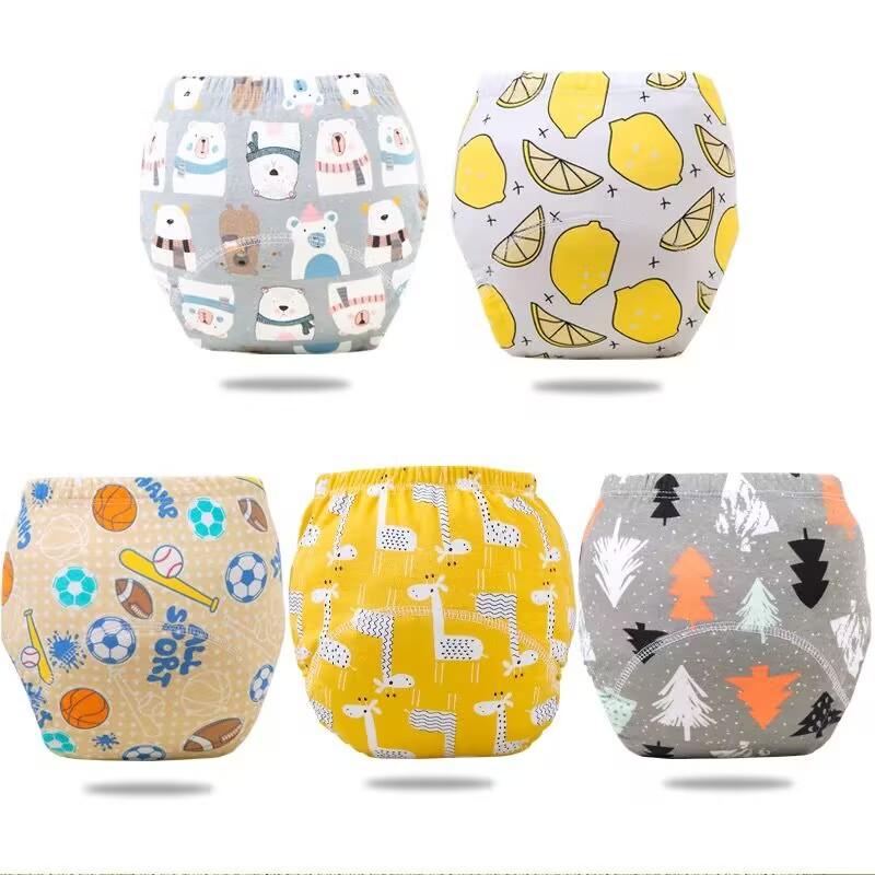 5 шт./лот детские хлопковые тренировочные штаны, тканевые подгузники, многоразовые подгузники, подгузники, детское нижнее белье