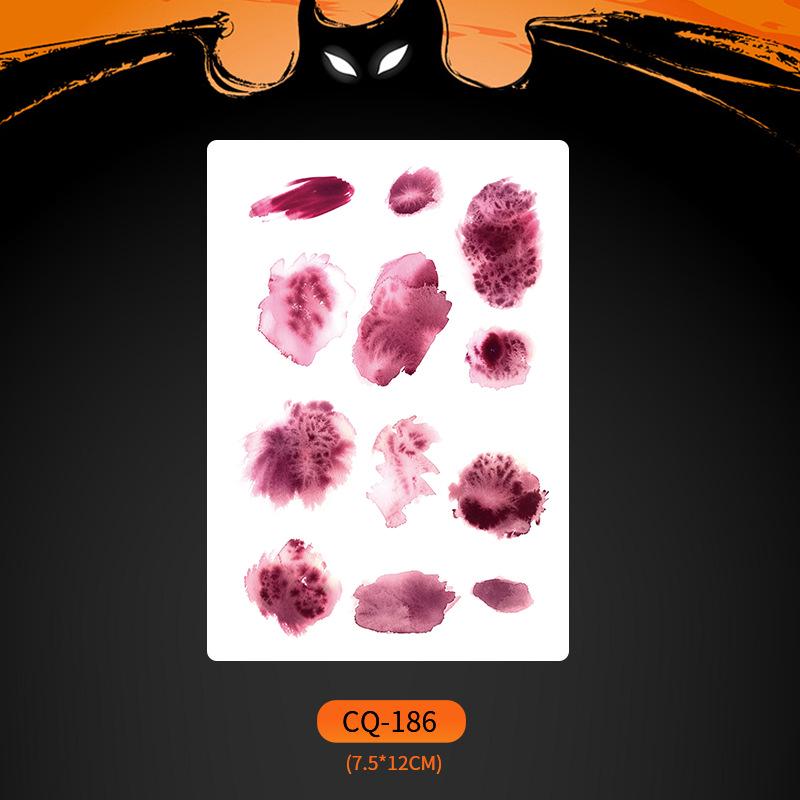 2024 Новые Хэллоуин Страшные Наклейки Татуировки Лица с Большим Ртом - Смешные, Водонепроницаемые, Цветной Вечерний Макияж