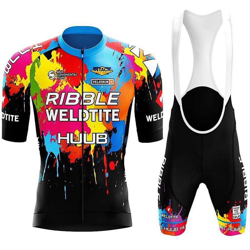 HUUB Mens Short Sleeve Cycling Jersey Set Quick Dry Mountain Bike Riding Apparel Road Trail