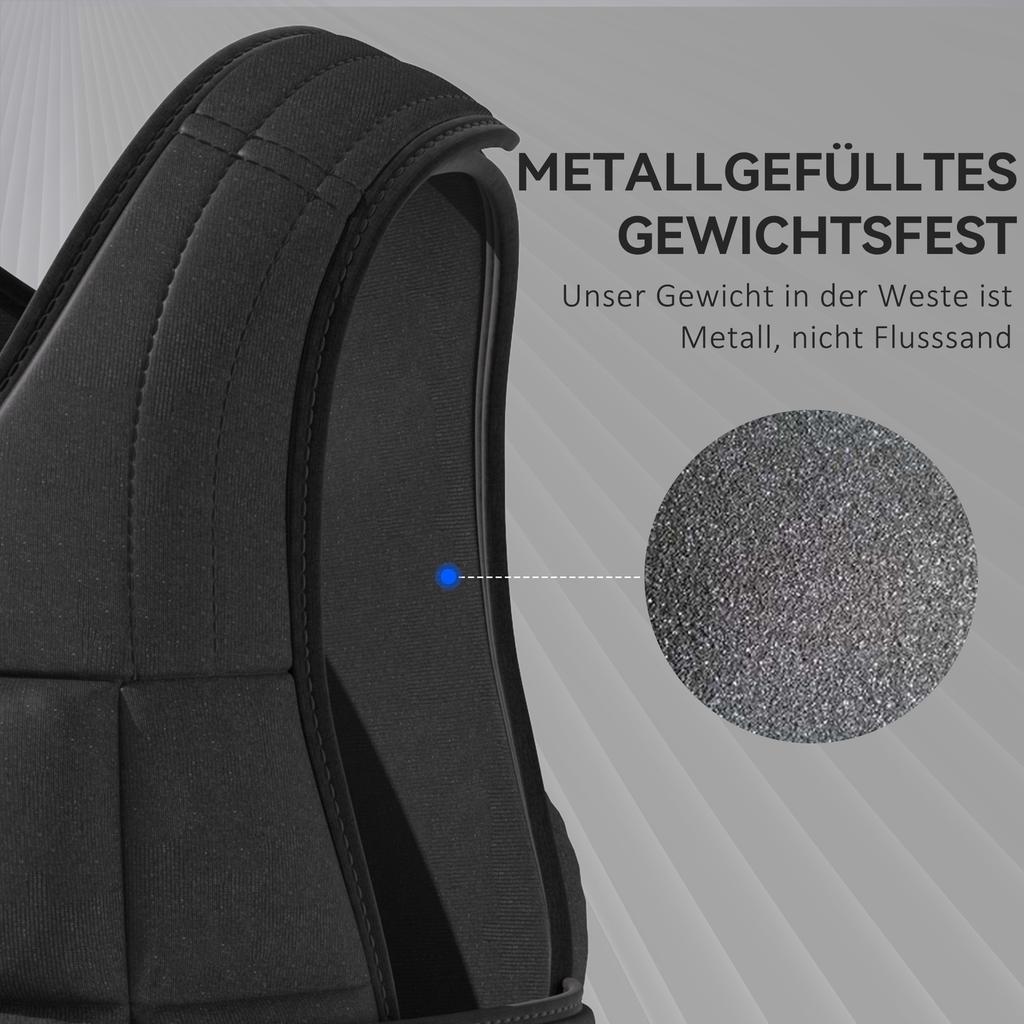 Weight Vest 20 KG Adjustable with Removable Weights Hook-and-Loop Fasteners for Muscle Building Strength Training, Running, Fitness, Cross Training