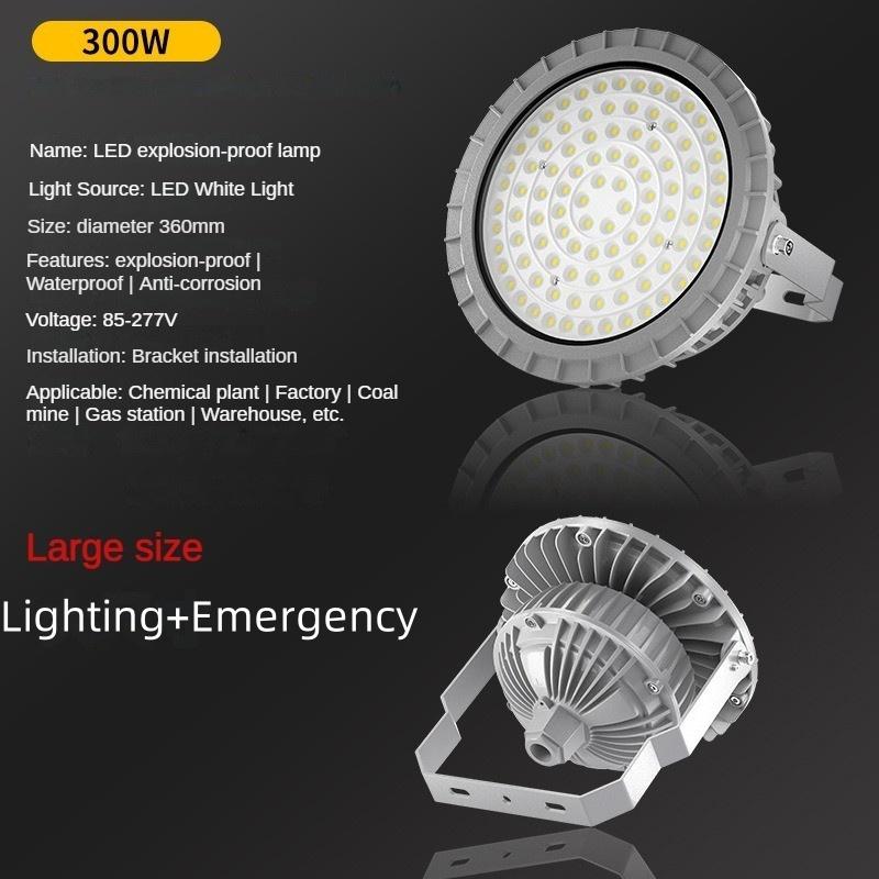 50W/70W/100W/150W/200W/ 250W/300W Warehouse Lighting LED Explosion-proof Light Waterproof High Brightness Industrial Mining Lamp Circular Floodlight